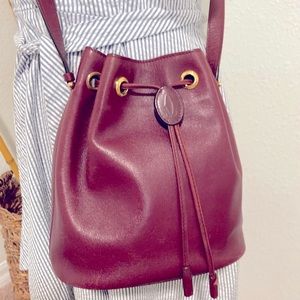 Black Friday! Vintage Cartier Bucket Bag Burgundy